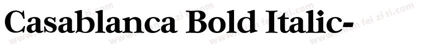 Casablanca Bold Italic字体转换